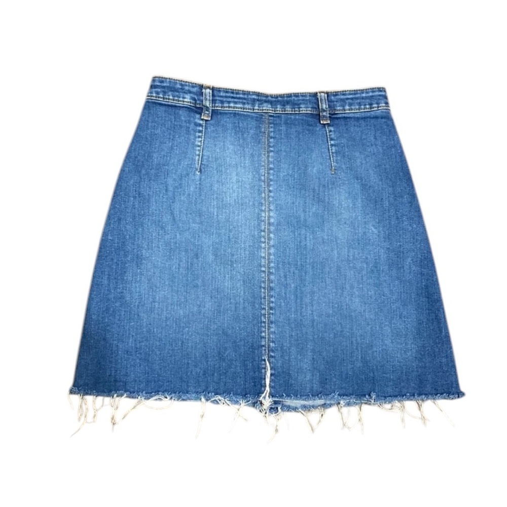 💫Zara - stretch blue jeans denim mini skirt Size US Small - 26 - Picture 3 of 6